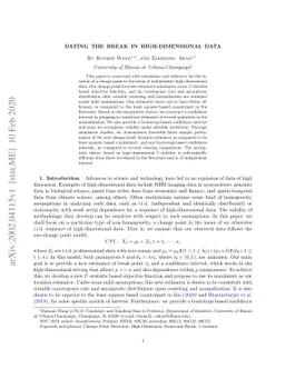 Dating the Break in High-dimensional Data