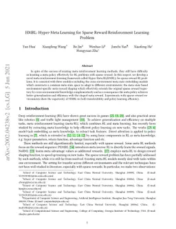HMRL: Hyper-Meta Learning for Sparse Reward Reinforcement Learning
  Problem