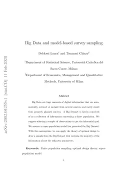 Big Data and model-based survey sampling