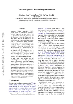 Non-Autoregressive Neural Dialogue Generation