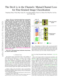 The Devil is in the Channels: Mutual-Channel Loss for Fine-Grained Image
  Classification