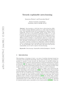 Towards explainable meta-learning