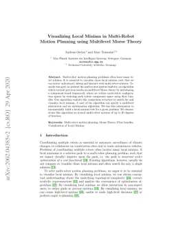 Visualizing Local Minima in Multi-Robot Motion Planning using Multilevel
  Morse Theory