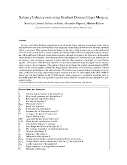 Saliency Enhancement using Gradient Domain Edges Merging