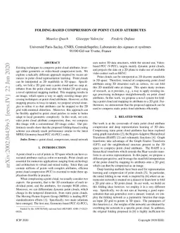 Folding-based compression of point cloud attributes
