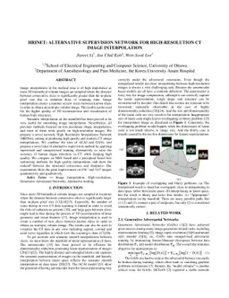 HRINet: Alternative Supervision Network for High-resolution CT image
  Interpolation