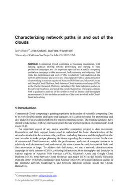 Characterizing network paths in and out of the clouds
