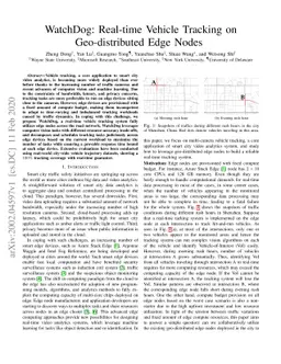 WatchDog: Real-time Vehicle Tracking on Geo-distributed Edge Nodes