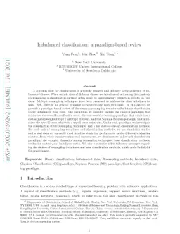 Imbalanced classification: a paradigm-based review