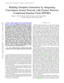 Building Footprint Generation by IntegratingConvolution Neural Network
  with Feature PairwiseConditional Random Field (FPCRF)
