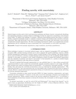 Finding novelty with uncertainty