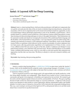 fastai: A Layered API for Deep Learning