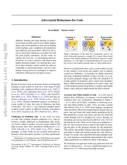 Adversarial Robustness for Code