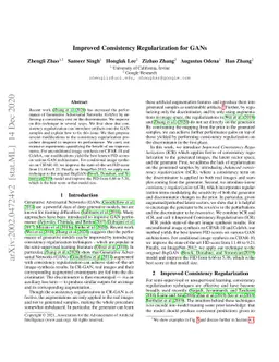 Improved Consistency Regularization for GANs