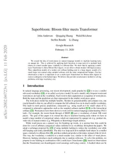 Superbloom: Bloom filter meets Transformer