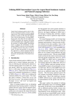 Utilizing BERT Intermediate Layers for Aspect Based Sentiment Analysis
  and Natural Language Inference