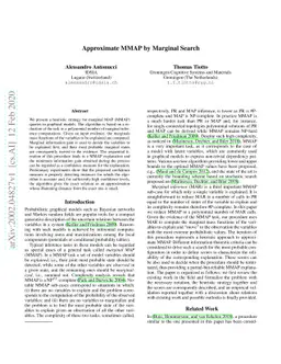 Approximate MMAP by Marginal Search
