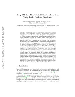 Deep-HR: Fast Heart Rate Estimation from Face Video Under Realistic
  Conditions
