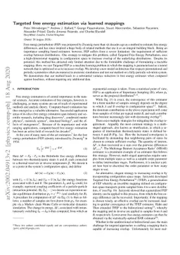 Targeted free energy estimation via learned mappings