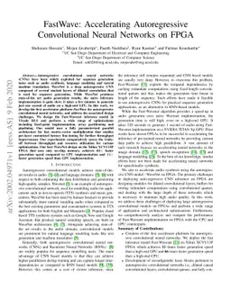 FastWave: Accelerating Autoregressive Convolutional Neural Networks on
  FPGA