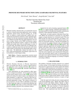 Phoneme Boundary Detection using Learnable Segmental Features