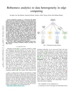 Robustness analytics to data heterogeneity in edge computing