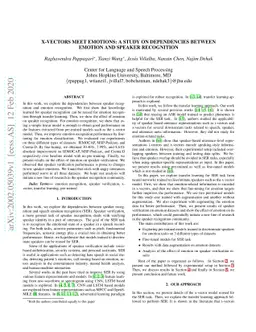 x-vectors meet emotions: A study on dependencies between emotion and
  speaker recognition