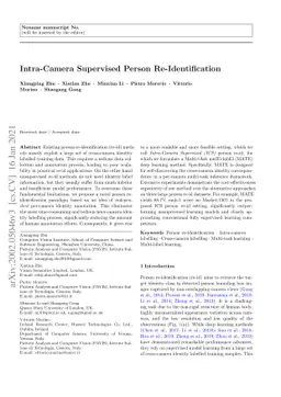 Intra-Camera Supervised Person Re-Identification