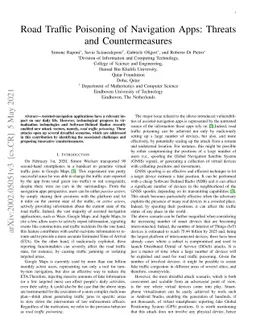 Road Traffic Poisoning of Navigation Apps: Threats and Countermeasures