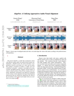 AlignNet: A Unifying Approach to Audio-Visual Alignment