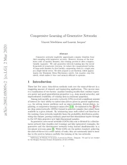 Compressive Learning of Generative Networks