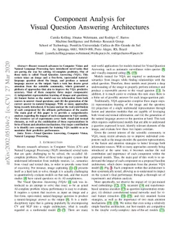 Component Analysis for Visual Question Answering Architectures