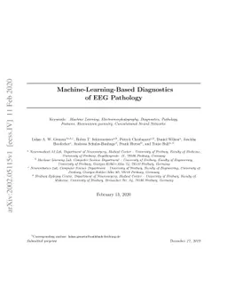 Machine-Learning-Based Diagnostics of EEG Pathology
