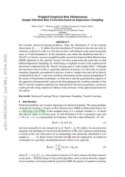 Weighted Empirical Risk Minimization: Sample Selection Bias Correction
  based on Importance Sampling