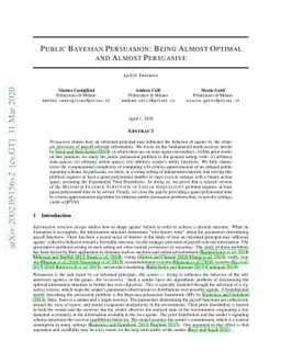 Public Bayesian Persuasion: Being Almost Optimal and Almost Persuasive