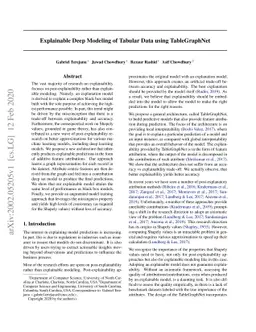 Explainable Deep Modeling of Tabular Data using TableGraphNet