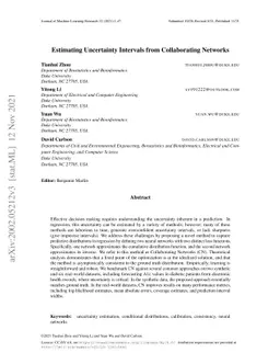 Estimating Uncertainty Intervals from Collaborating Networks