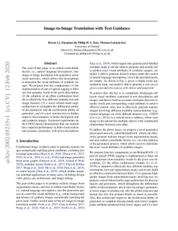 Image-to-Image Translation with Text Guidance