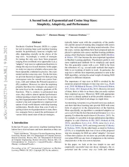 A Second look at Exponential and Cosine Step Sizes: Simplicity,
  Adaptivity, and Performance