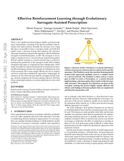 Effective Reinforcement Learning through Evolutionary Surrogate-Assisted
  Prescription