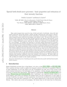 Spatial birth-death-move processes : basic properties and estimation of
  their intensity functions