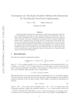 Convergence of a Stochastic Gradient Method with Momentum for Non-Smooth
  Non-Convex Optimization