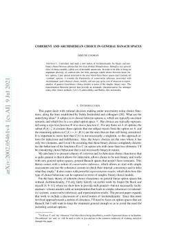 Coherent and Archimedean choice in general Banach spaces