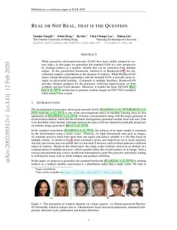 Real or Not Real, that is the Question