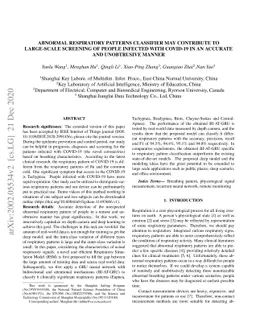Abnormal respiratory patterns classifier may contribute to large-scale
  screening of people infected with COVID-19 in an accurate and unobtrusive
  manner