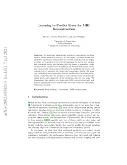 Learning to Predict Error for MRI Reconstruction