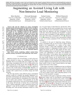 Augmenting an Assisted Living Lab with Non-Intrusive Load Monitoring