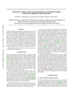 Efficient And Scalable Neural Residual Waveform Coding With
  Collaborative Quantization