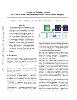 Learning the Stein Discrepancy for Training and Evaluating Energy-Based
  Models without Sampling