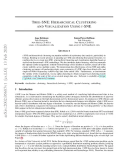 Tree-SNE: Hierarchical Clustering and Visualization Using t-SNE
